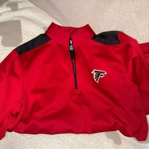 Atlanta Falcons Red Quarter-Zip Pullover